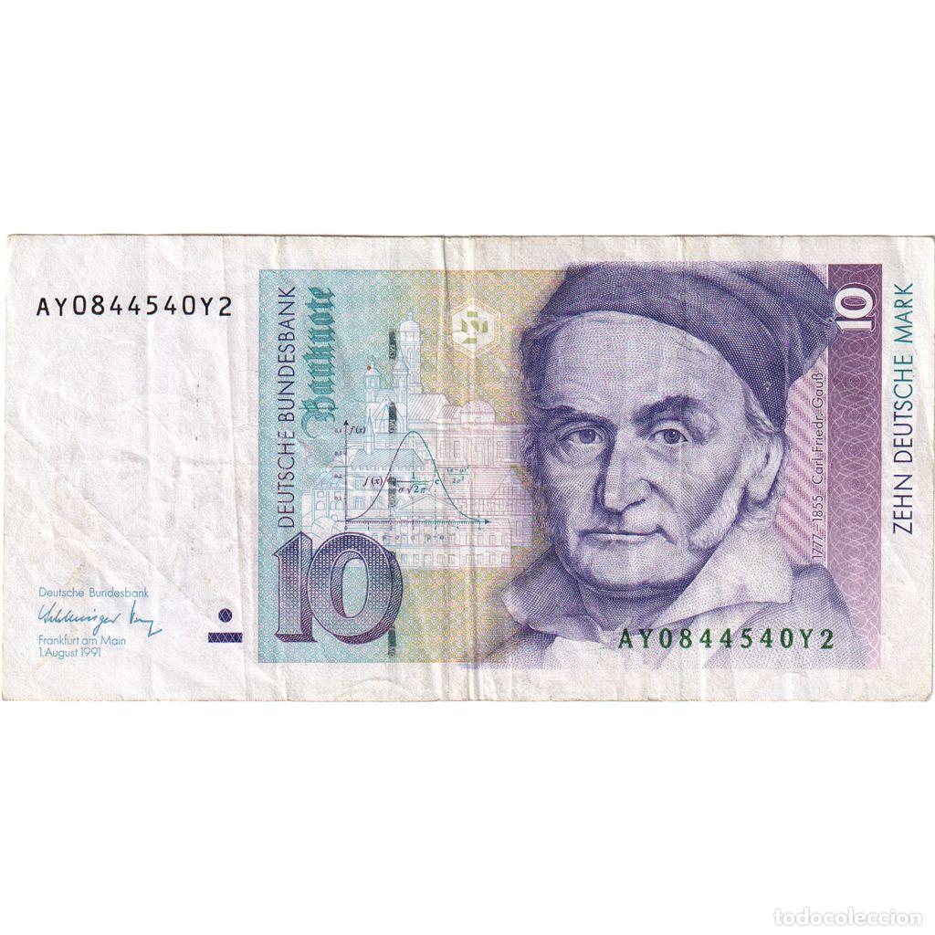 Billetes extranjeros: [#1234835] ALEMANIA - REP&Uacute;BLICA FEDERAL, 10 Deutsche Mark, 1991-08-01, MBC