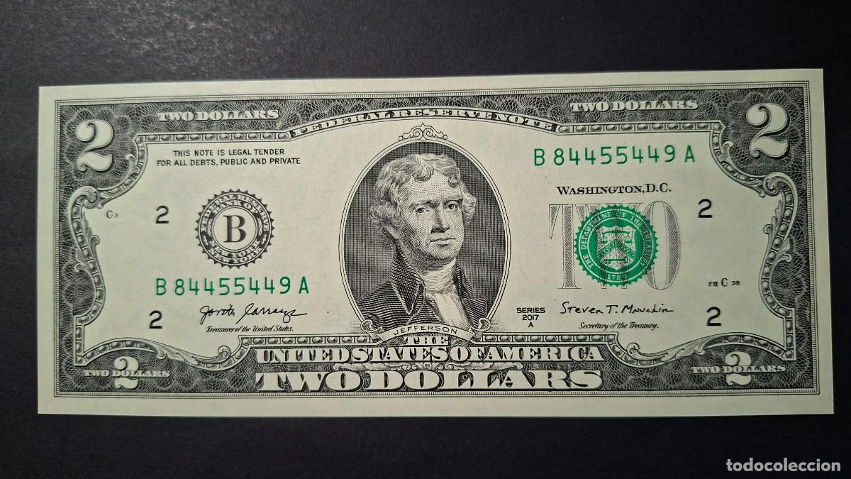 International Banknotes: USA 2 DOLARES 2017A P-545bB &rdquo;B&rdquo; NUEVA YORK SC