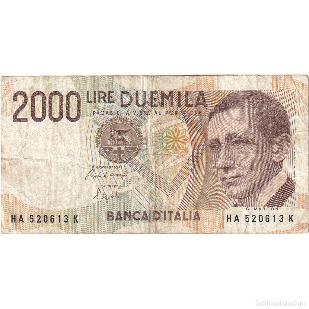 Billetes extranjeros: [#1234833] Billete, 2000 Lire, Undated (1990), Italia, KM:115, MBC