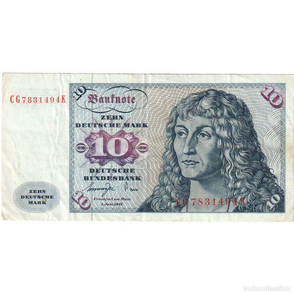 Billetes extranjeros: [#1234886] ALEMANIA - REP&Uacute;BLICA FEDERAL, 10 Deutsche Mark, 1977-06-02, MBC