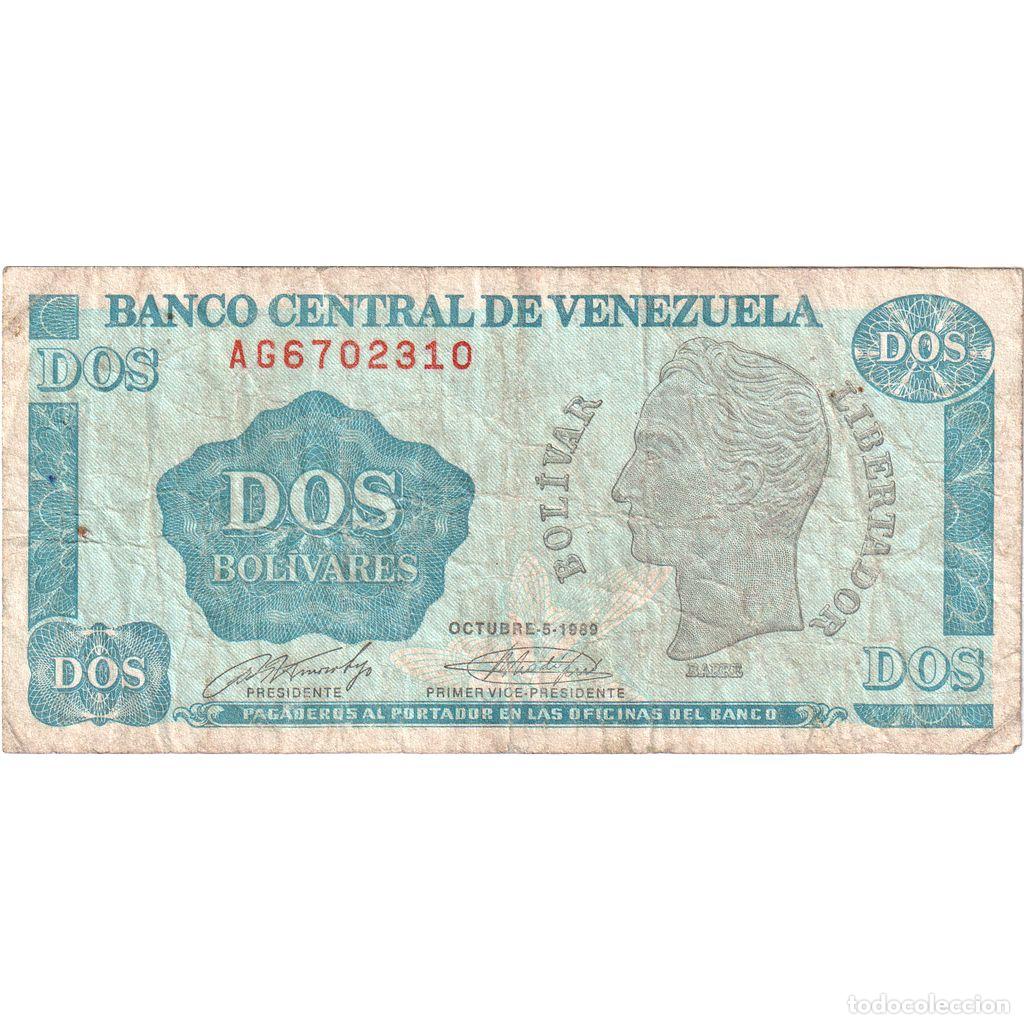 Billetes extranjeros: [#1234802] Venezuela, 2 Bolivares, 1989-10-05, BC