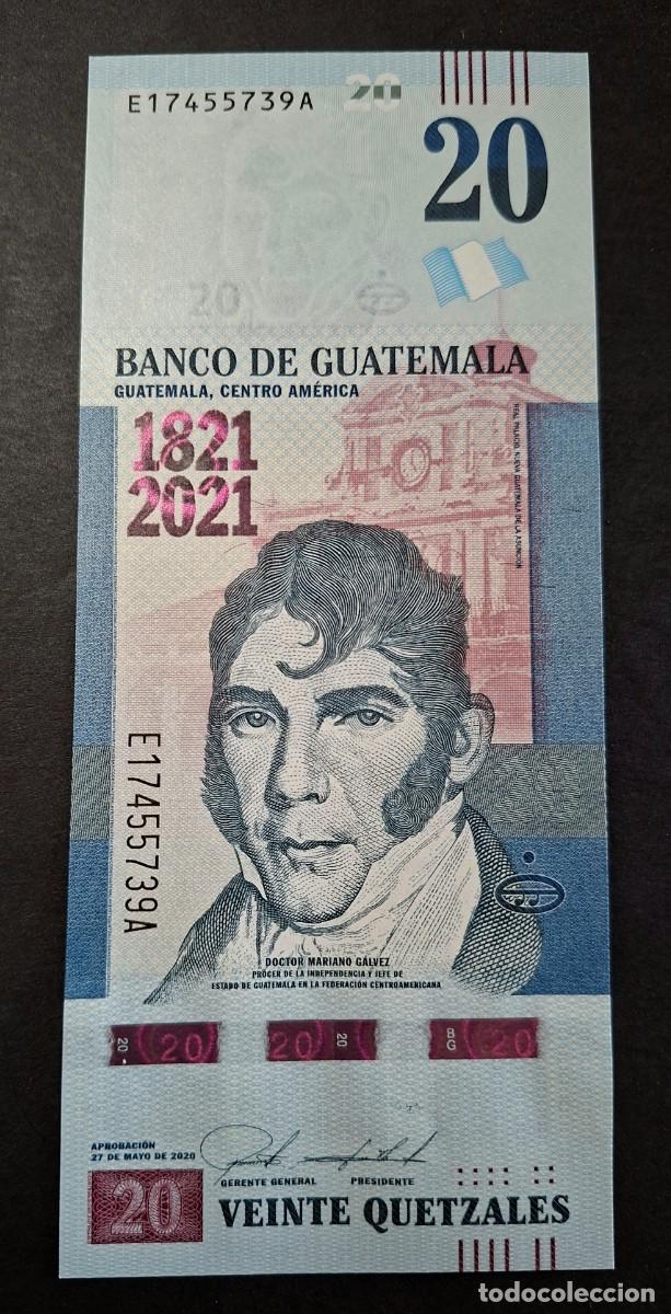 Billetes extranjeros: GUATEMALA 20 QUETZALES COMMEMORATIVOS 200 ANIV INDEPENDENCIA 2020 P-128a SC