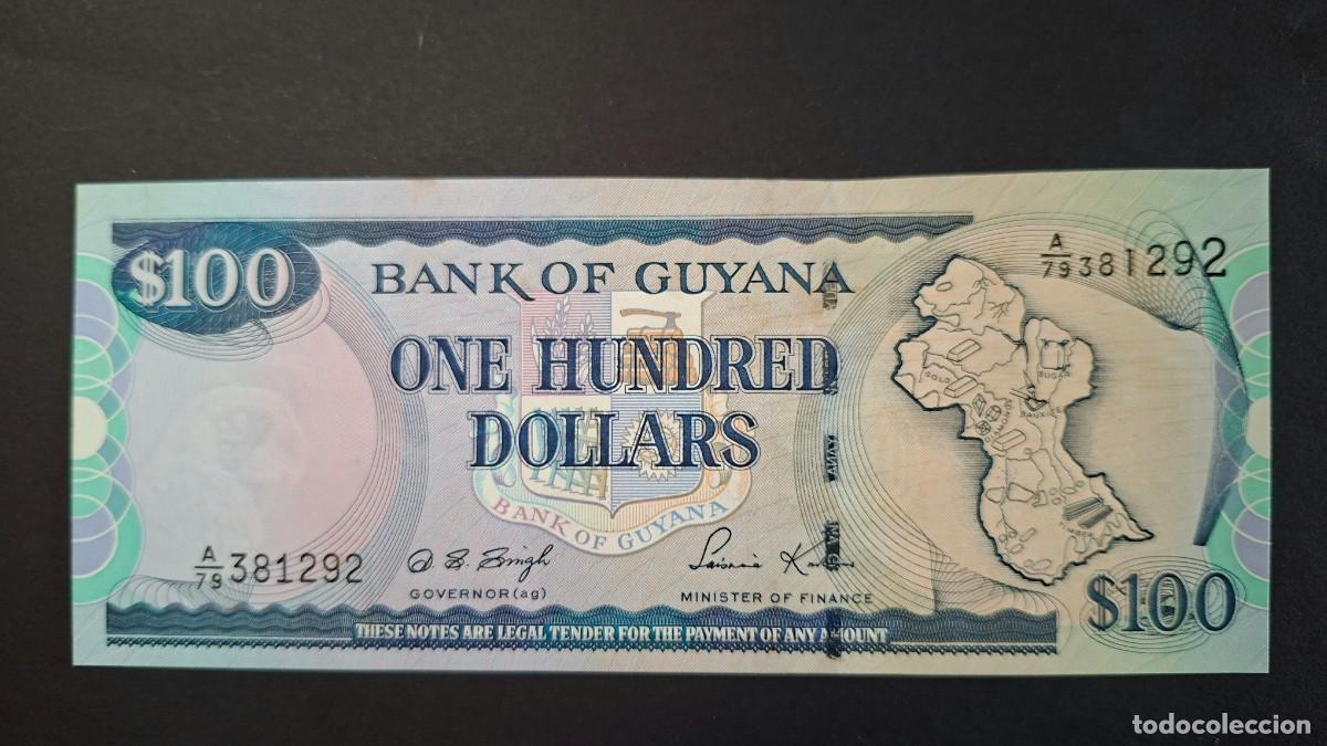 Billetes extranjeros: GUYANA 100 D&Oacute;LARES 1998 P-31a.3 SC