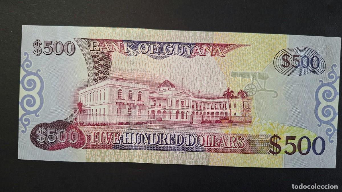 Billetes extranjeros: GUYANA 500 D&Oacute;LARES 2002 P-34b SC - Foto 2