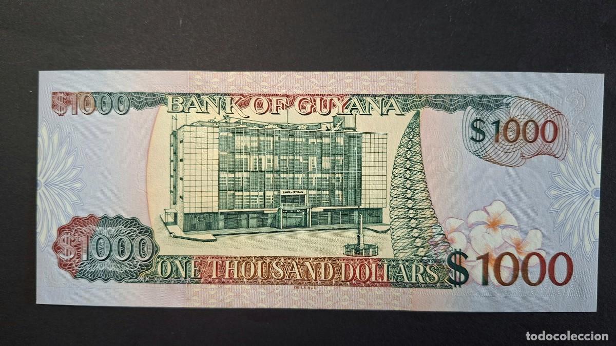 Billetes extranjeros: GUYANA 1000 D&Oacute;LARES 2002 P-35a.2 SC - Foto 2