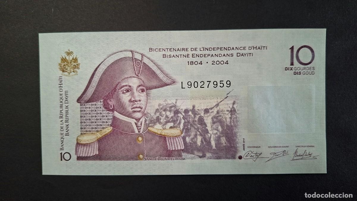 Billetes extranjeros: HAIT&Iacute; 10 GOURDES 2012 P-272e SC