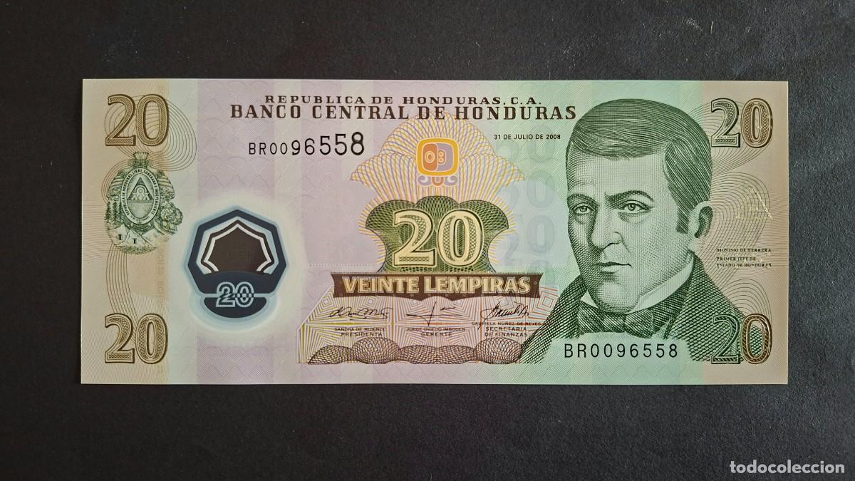 Billetes extranjeros: HONDURAS 20 LEMPIRAS 2008 P-95a.2 SC