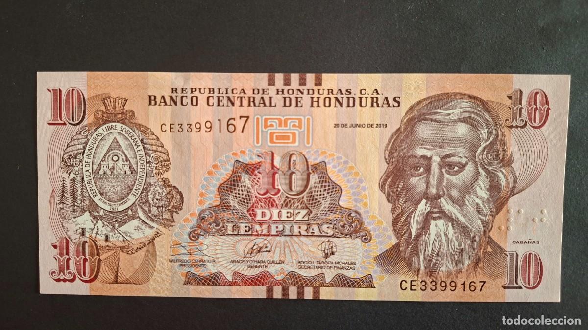 Billetes extranjeros: HONDURAS 10 LEMPIRAS 2019 P-99d SC