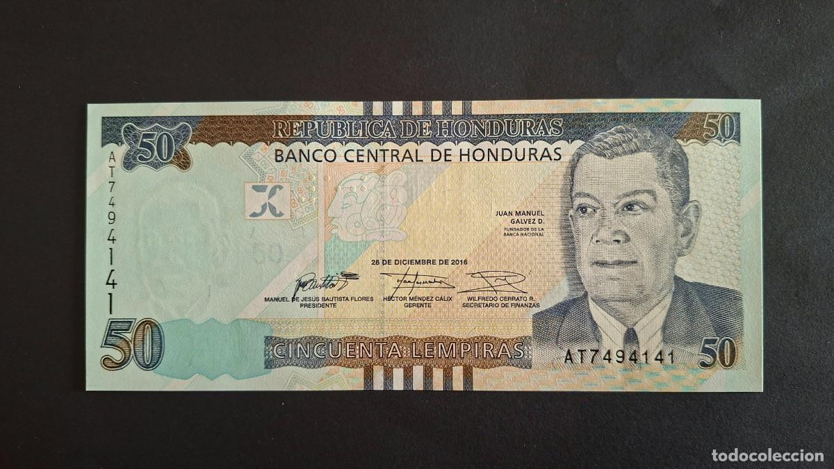 Billetes extranjeros: HONDURAS 50 LEMPIRAS 2016 P-104a SC