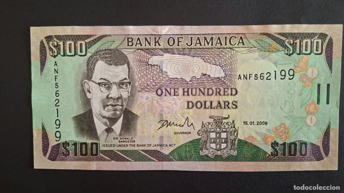Billetes extranjeros: JAMAICA 100 D&Oacute;LARES 2009 P-84d SC