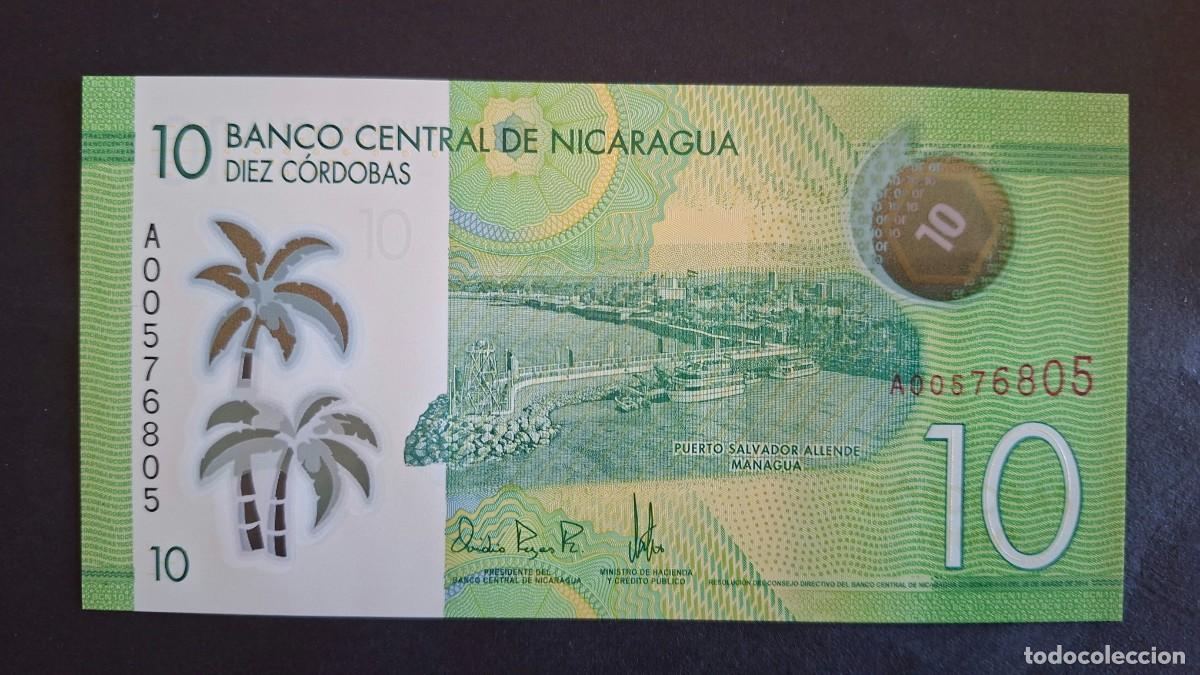 Billetes extranjeros: NICARAGUA 10 C&Oacute;RDOBAS 2014 POL&Iacute;MERO P-209a SC