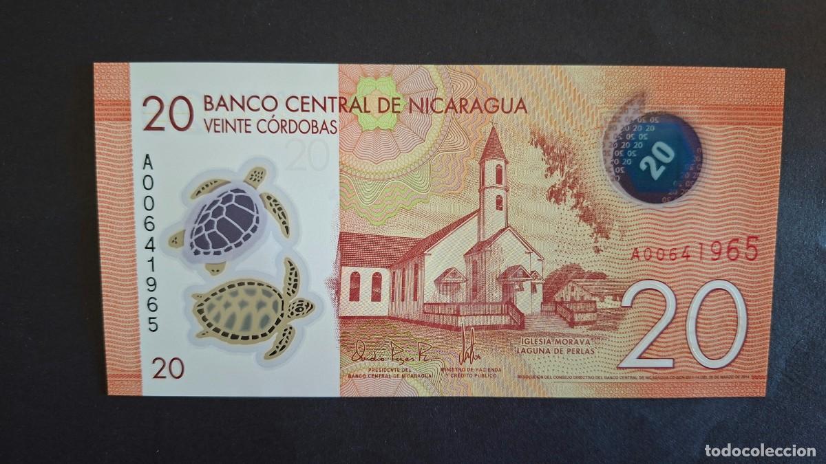 Billetes extranjeros: NICARAGUA 20 C&Oacute;RDOBAS 2020 POL&Iacute;MERO P-210a SC