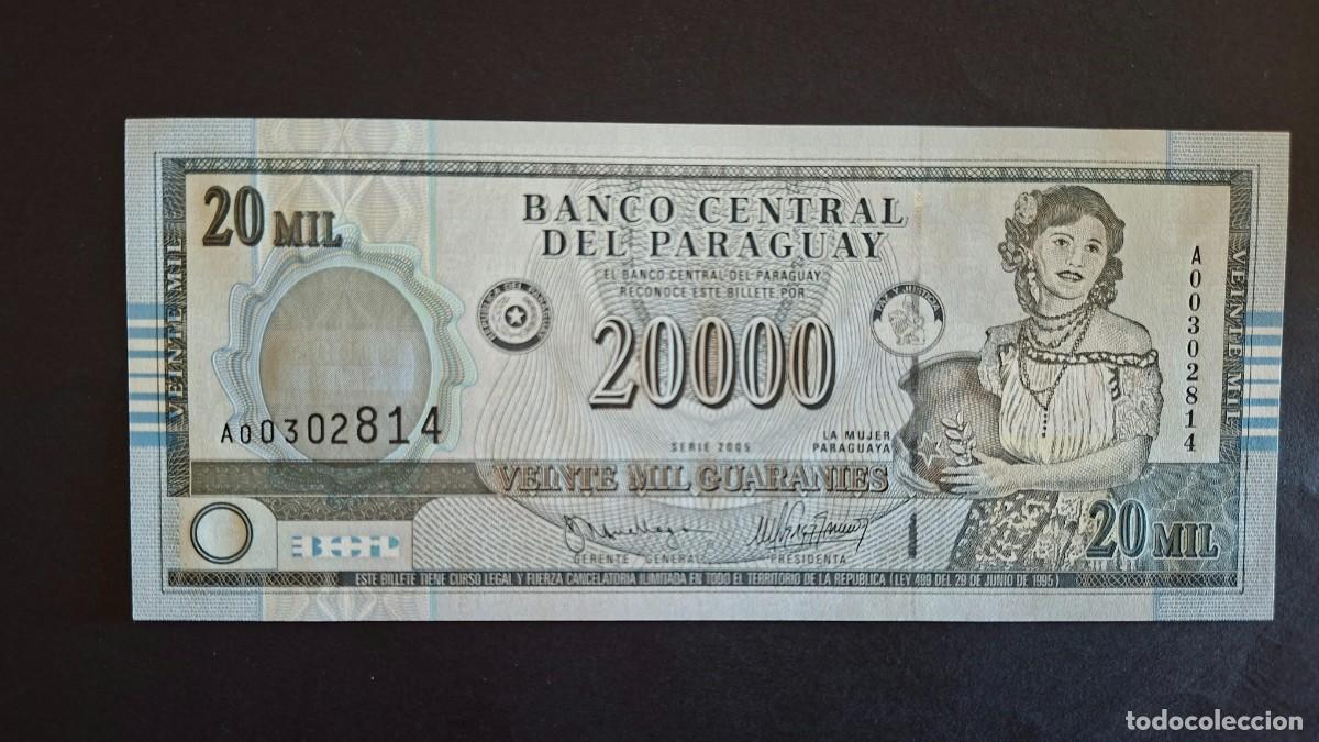Billetes extranjeros: PARAGUAY 20000 GUARAN&Iacute;ES 2005 P-225a SC