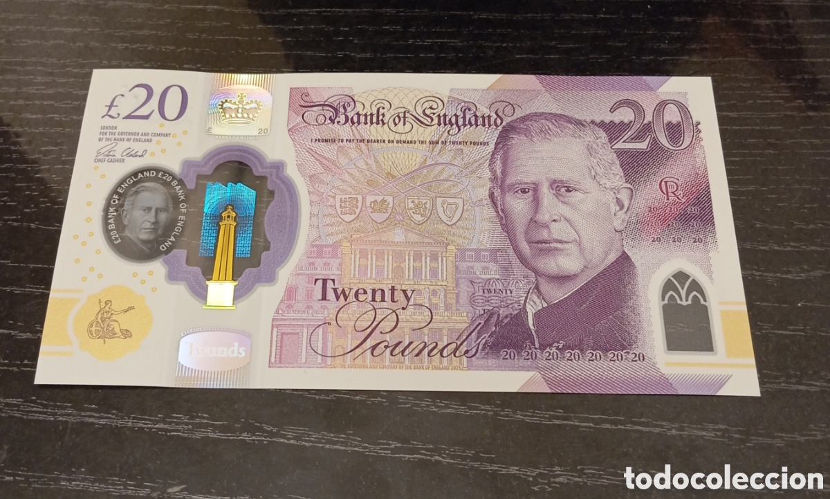 Billetes extranjeros: Billete de 20 libras banco de Inglaterra