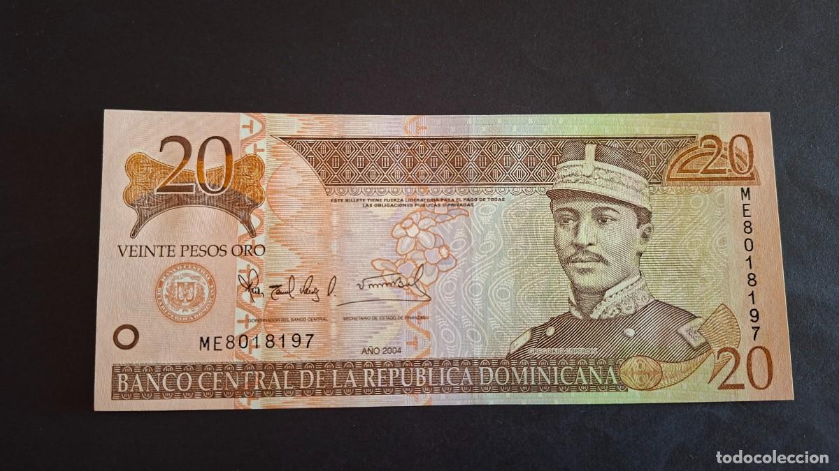 Billetes extranjeros: REP&Uacute;BLICA DOMINICANA 20 Pesos ORO 2004 P-169d SC