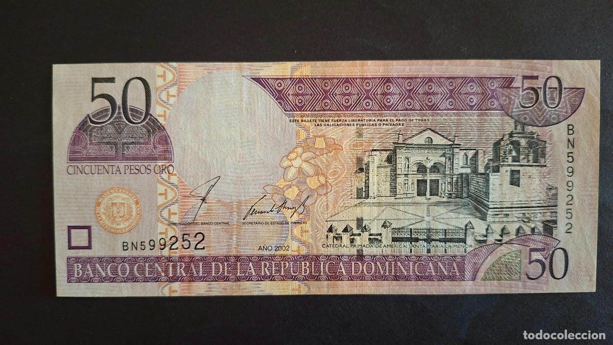 Billetes extranjeros: REP&Uacute;BLICA DOMINICANA 50 PESOS ORO 2002 P-170a SC