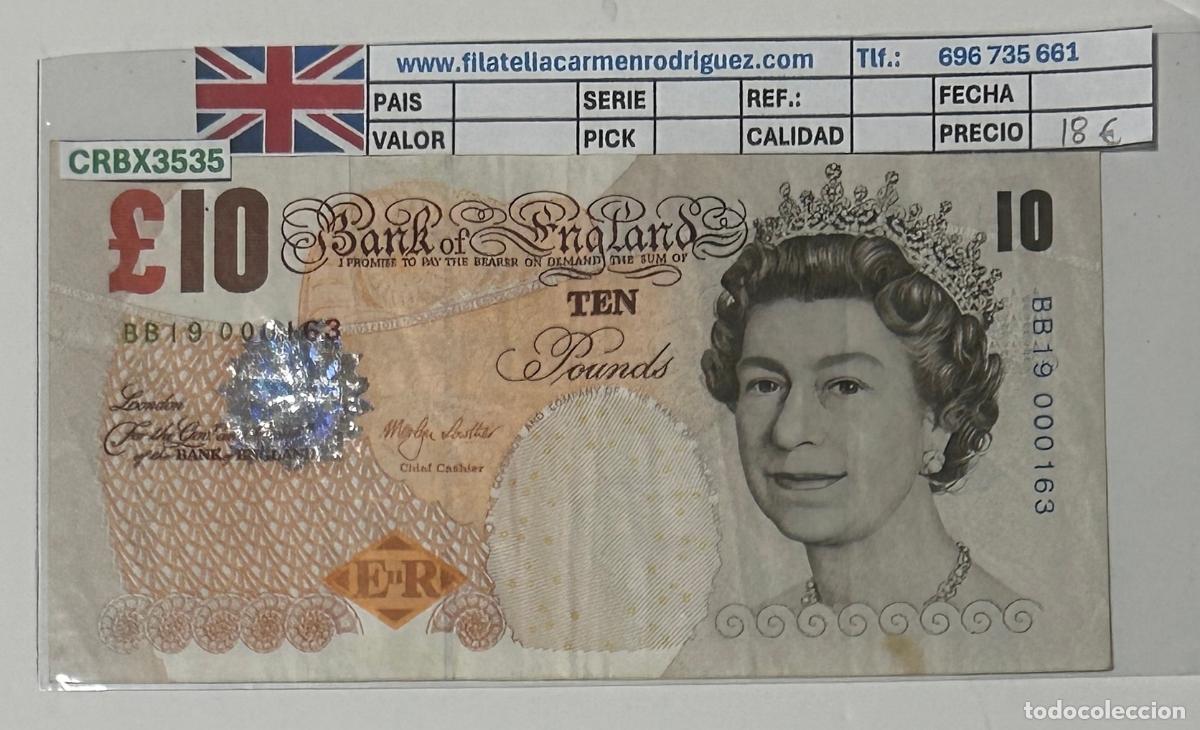 Billetes extranjeros: CRBX3535 BILLETE INGLATERRA 10 LIBRAS SERIE BB BC