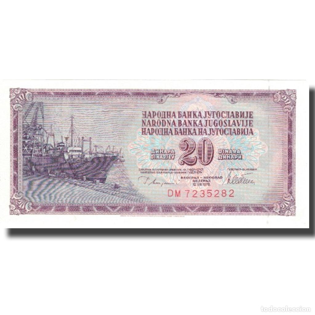 Billetes extranjeros: [#578055] Billete, 20 Dinara, 1978, Yugoslavia, 1978-08-12, KM:88a, SC