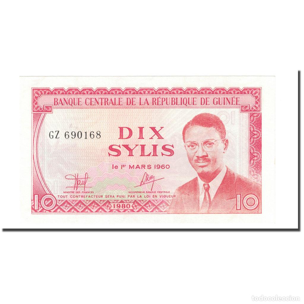 Billetes extranjeros: [#632146] Billete, 10 Sylis, 1960, Guinea, 1960-03-01, KM:23a, SC