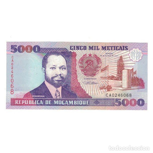 Billetes extranjeros: [#145509] Billete, 5000 Meticais, 1991, Mozambique, 1991-06-16, KM:136, UNC