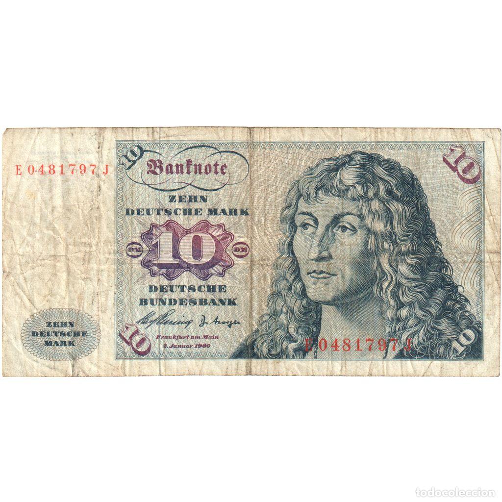 Billetes extranjeros: [#335768] ALEMANIA - REP&Uacute;BLICA FEDERAL, 10 Deutsche Mark, 1960-01-02, RC