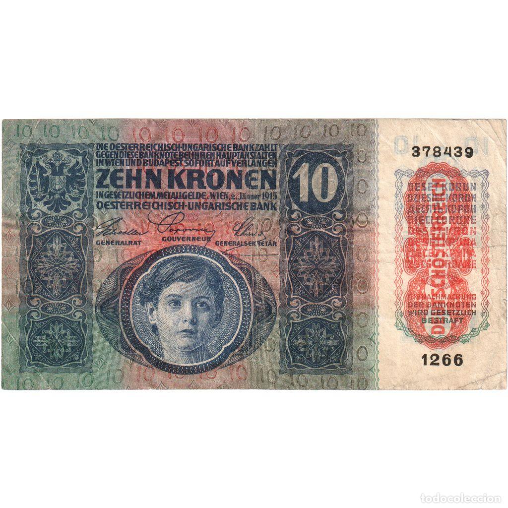 Billetes extranjeros: [#1293428] Billete, 10 Kronen, 1915, Austria, 1915-01-02, KM:19, MBC