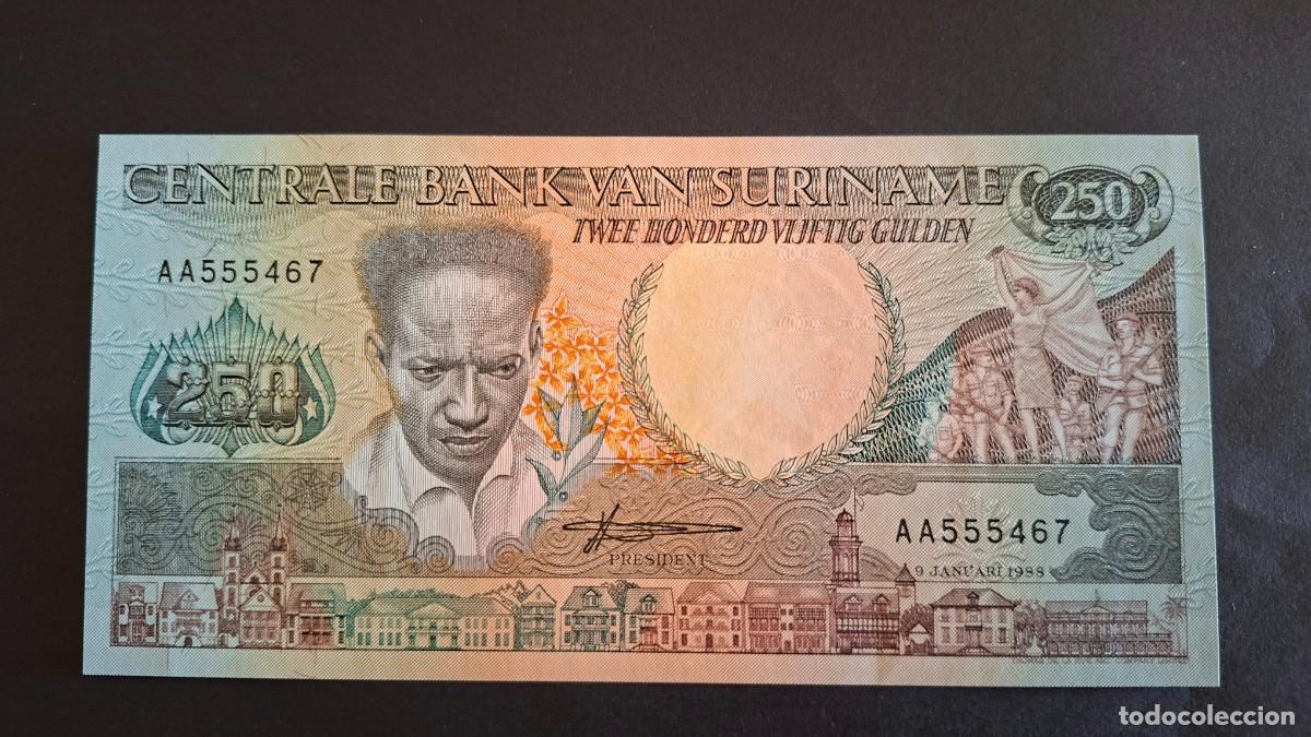 Billetes extranjeros: SURINAM 250 GULDEN 1988 P-134a SC