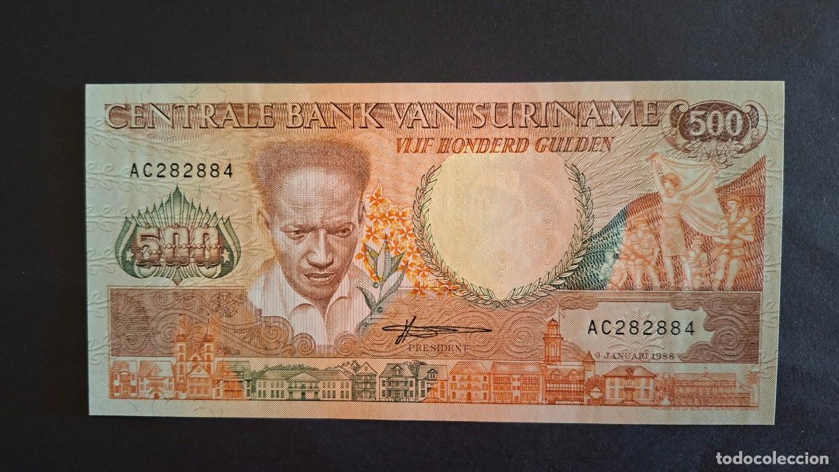 Billetes extranjeros: SURINAM 500 GULDEN 1988 P-135b SC