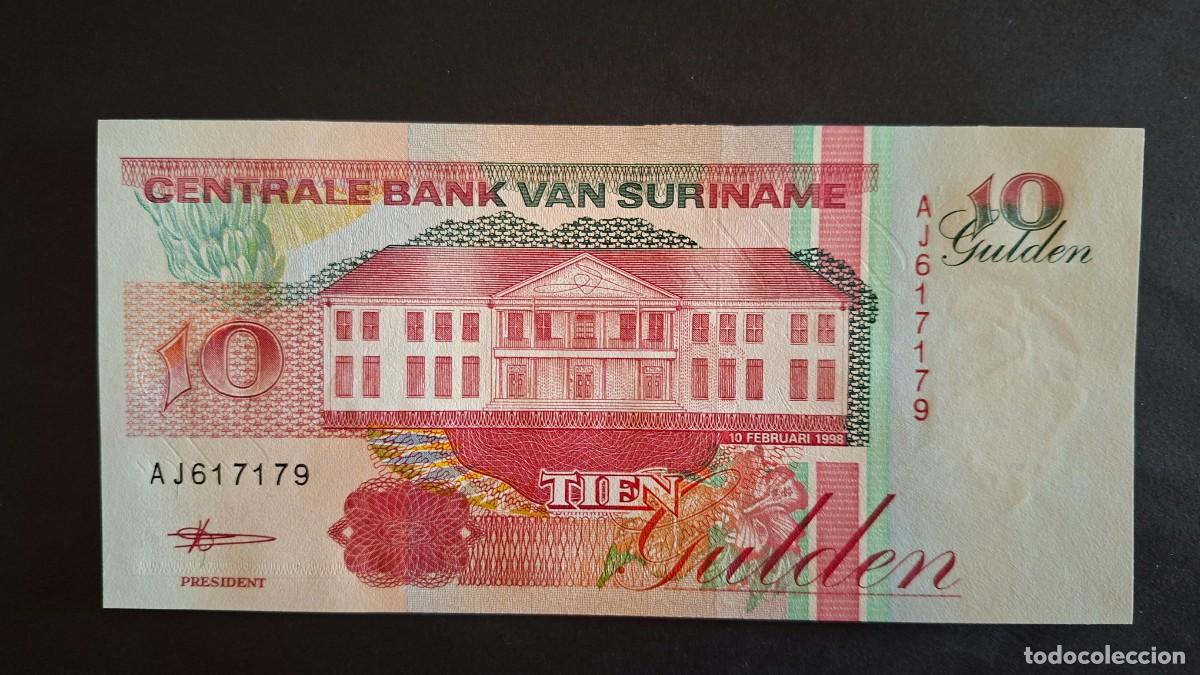 Billetes extranjeros: SURINAM 10 GULDEN 1998 P-137b.3 SC