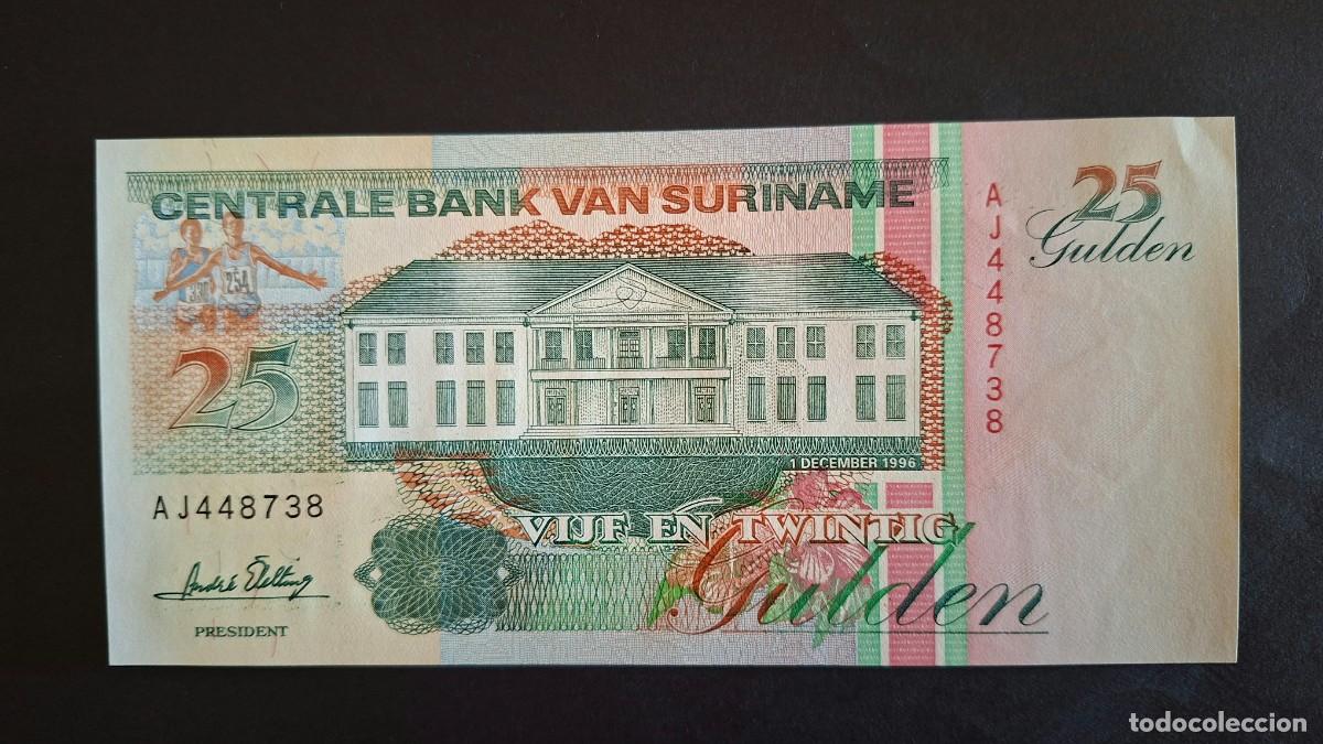 Billetes extranjeros: SURINAM 25 GULDEN 1996 P-138c SC