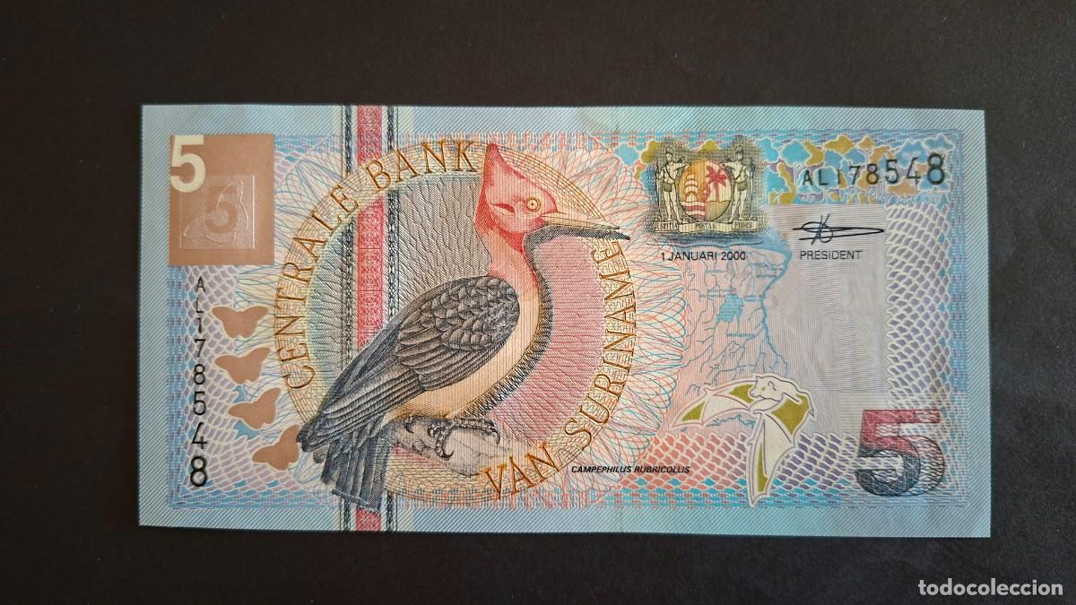 Billetes extranjeros: SURINAM 5 GULDEN 2000 P-146 SC