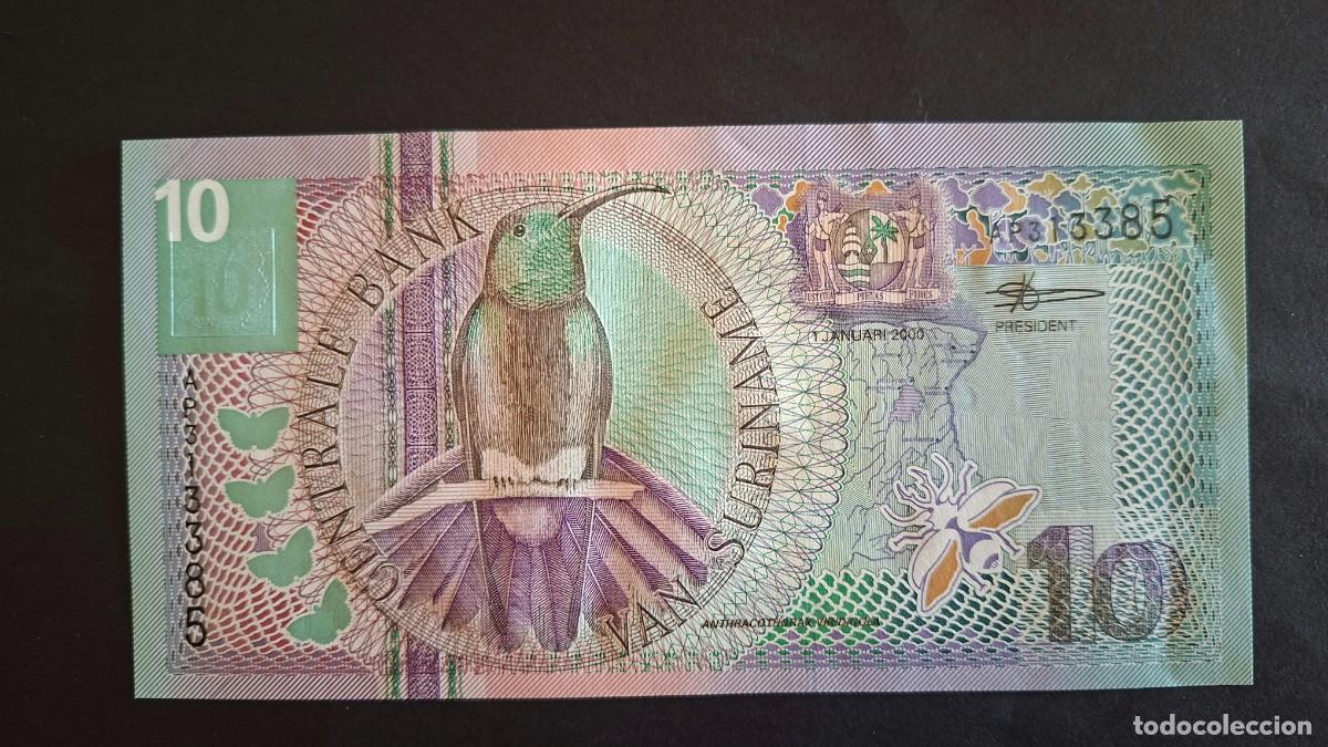 Billetes extranjeros: SURINAM 10 GULDEN 2000 P-147 SC