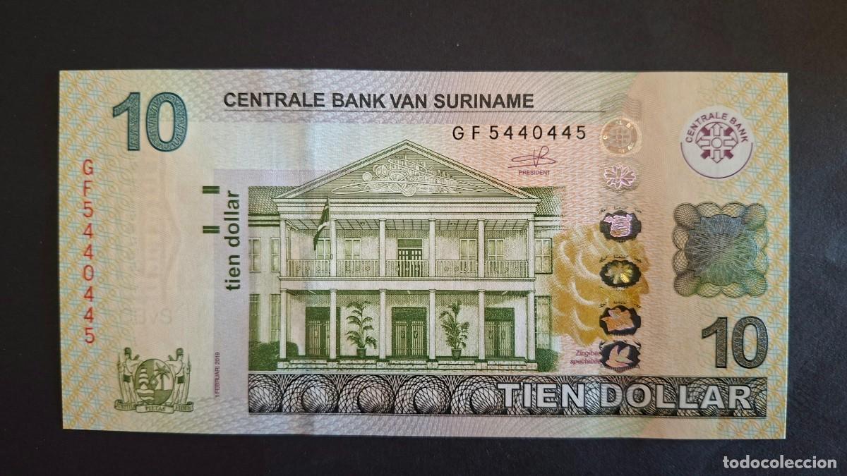 Billetes extranjeros: SURINAM 10 GULDEN 2019 P-163c SC