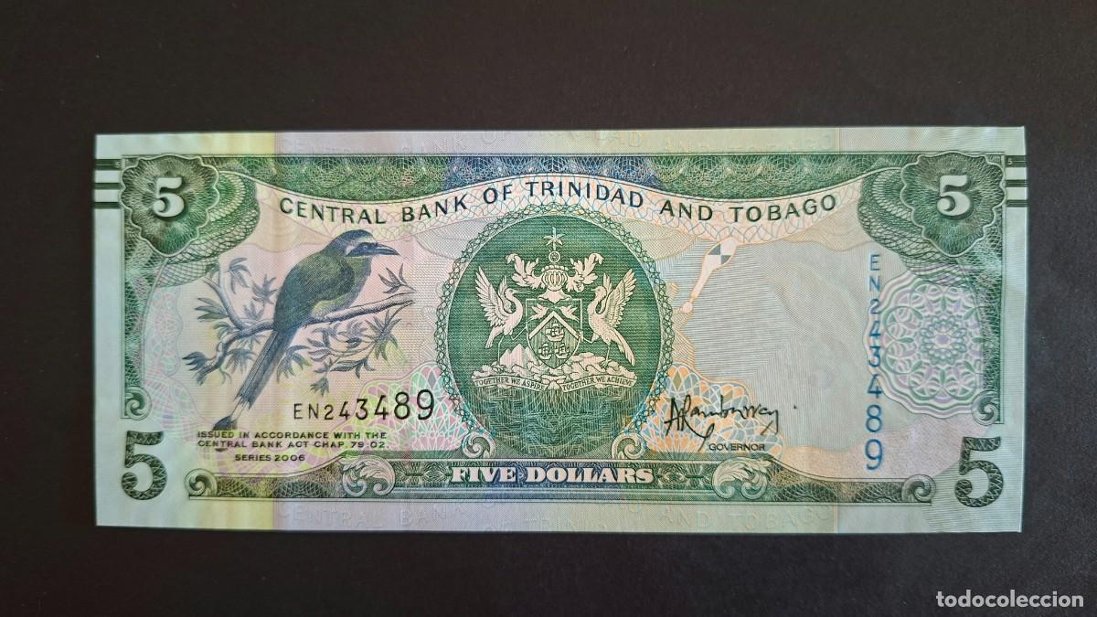 Billetes extranjeros: TRINIDAD & TOBAGO 5 D&Oacute;LARES 2014 P-47b SC