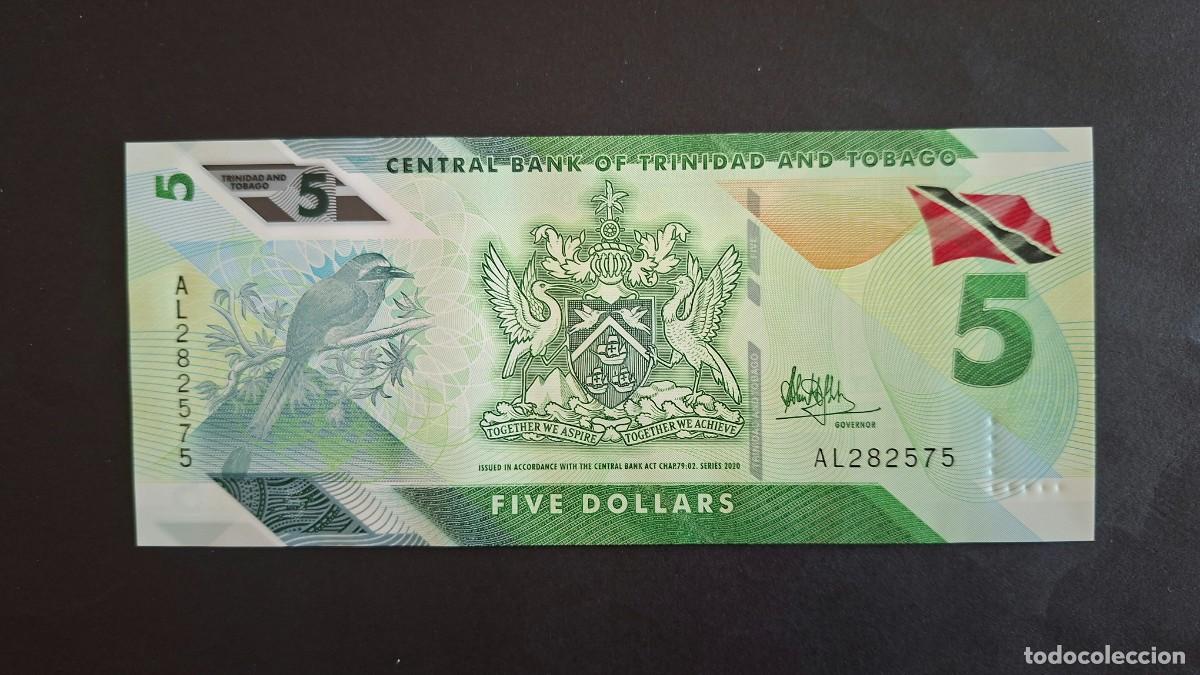 Billetes extranjeros: TRINIDAD & TOBAGO 5 D&Oacute;LARES 2020 P-61a SC