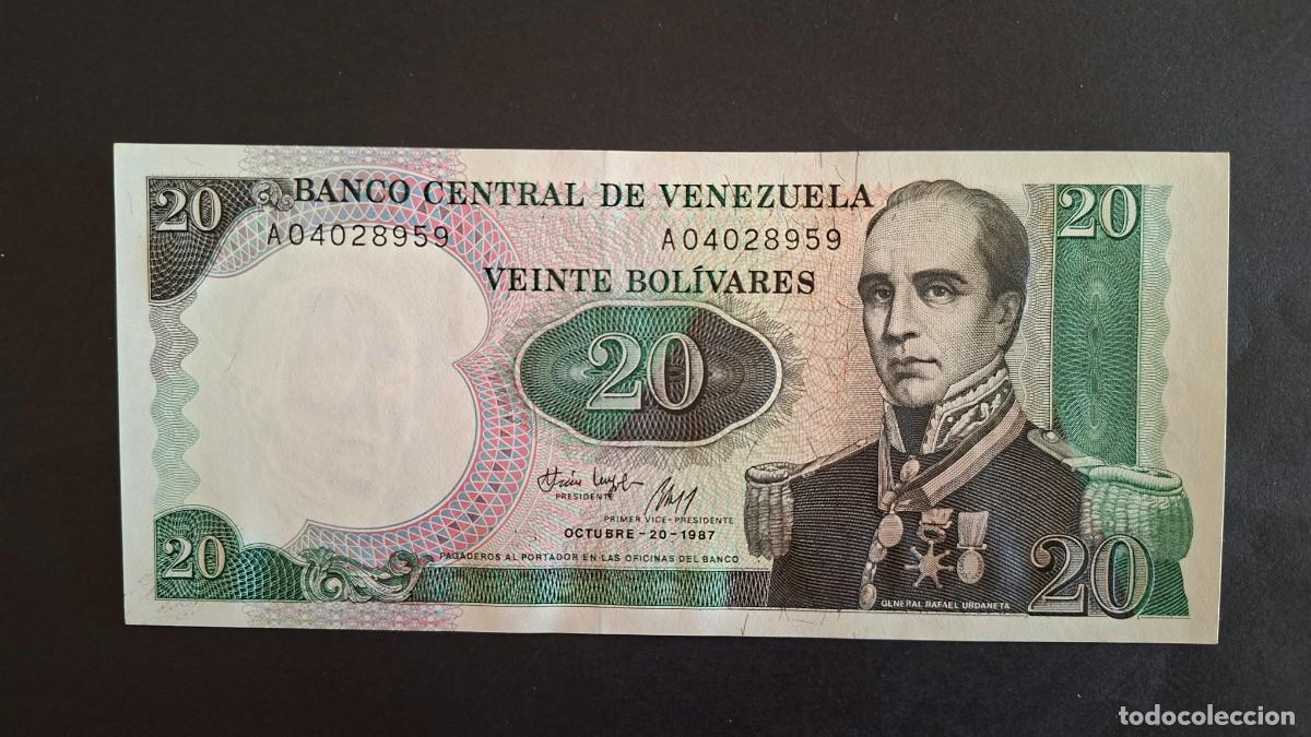 Billetes extranjeros: VENEZUELA 20 BOL&Iacute;VARES 1987 P-71a SC