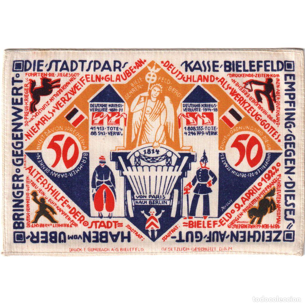 Billetes extranjeros: [#288925] Alemania, Bielefeld, 50 Mark, 1922-04-09, SC, Seda, Grabowski:48c