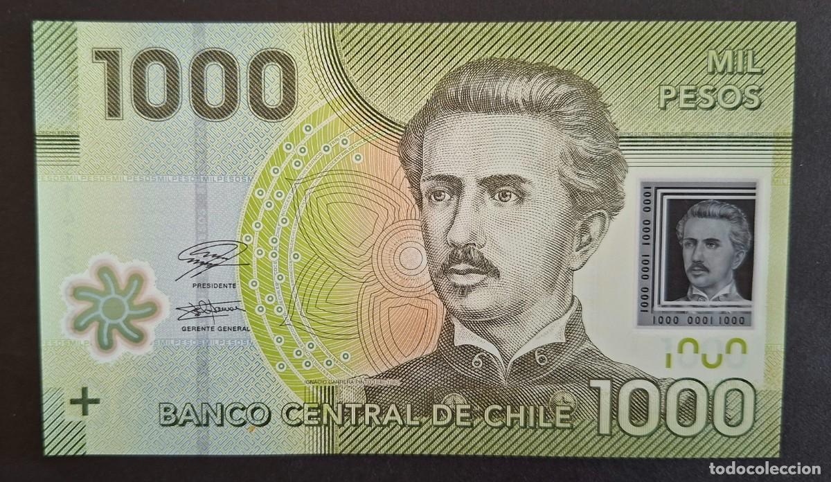 Billetes extranjeros: CHILE 1000 PESOS 2021 POL&Iacute;MERO P-161k SC