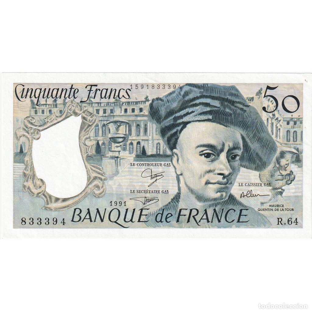 Billetes extranjeros: [#1515775] Francia, 50 Francs, Quentin de La Tour, 1991, R.64, EBC