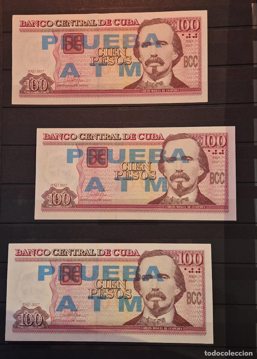 Billetes extranjeros: Cuba 100 Pesos 2017 Prueba ATM Sin Circular Uncirculated (lote de 3)