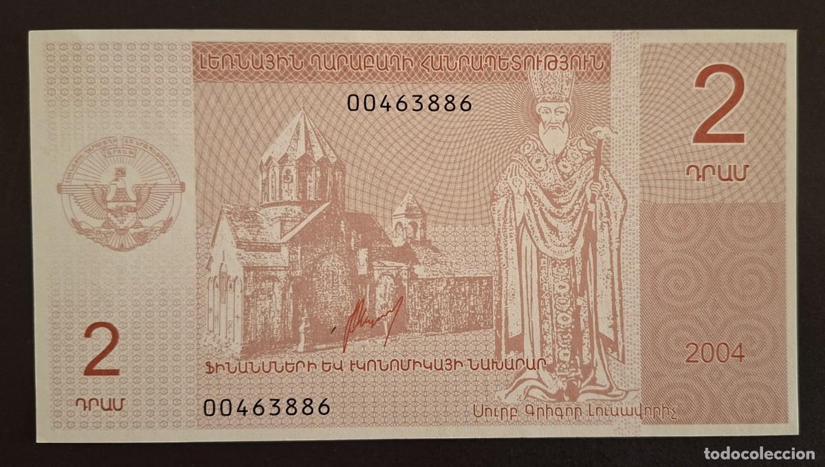 Billetes extranjeros: ARTSAKH NAGORNO KARABAH LOTE 2 Y 10 DRAM 2004 P-901-902 SC