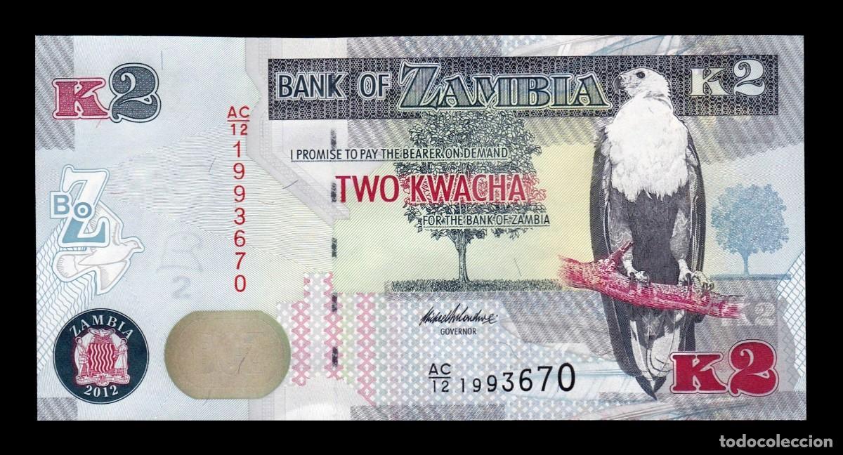 Billetes extranjeros: Zambia 2 Kwacha 2012 Pick 49a Sc Unc