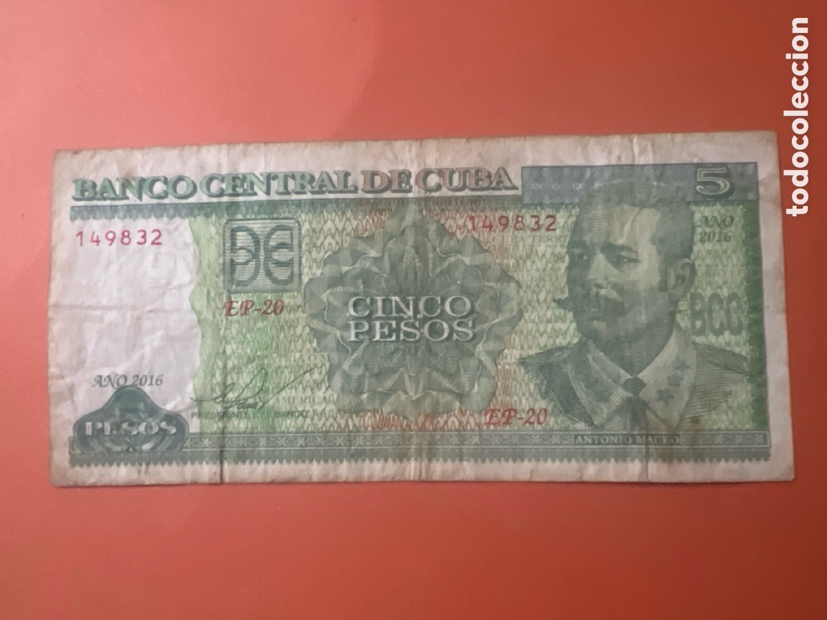 Billetes extranjeros: A23. CUBA &ndash; Billete de 5 Pesos