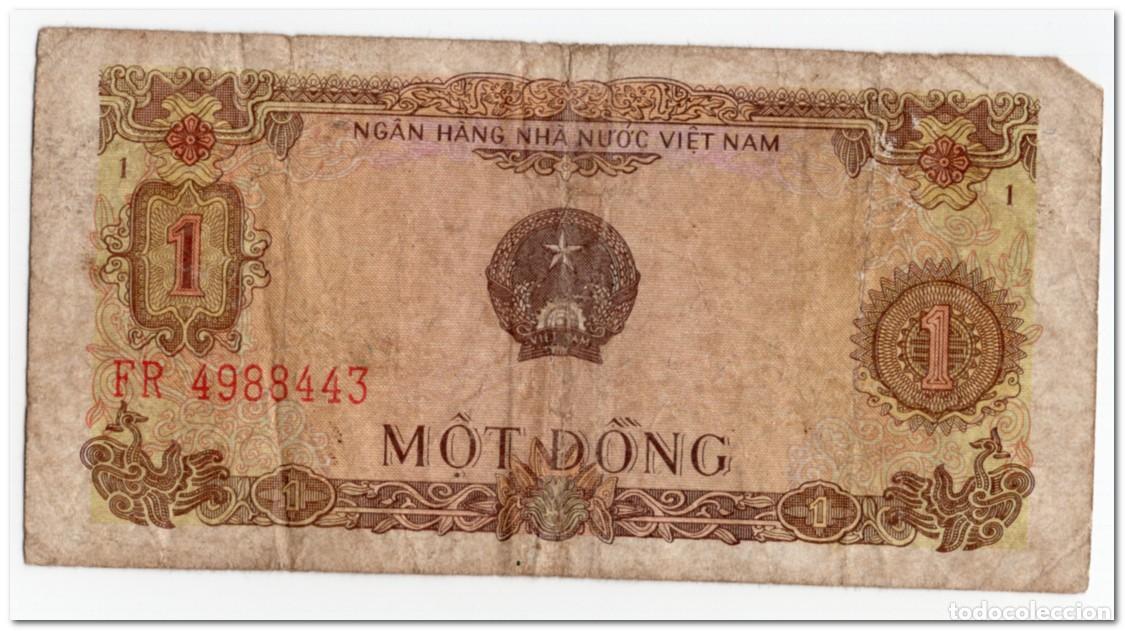 Billetes extranjeros: VIET NAM,1 DONG,1976,P.80,CIRCULADO
