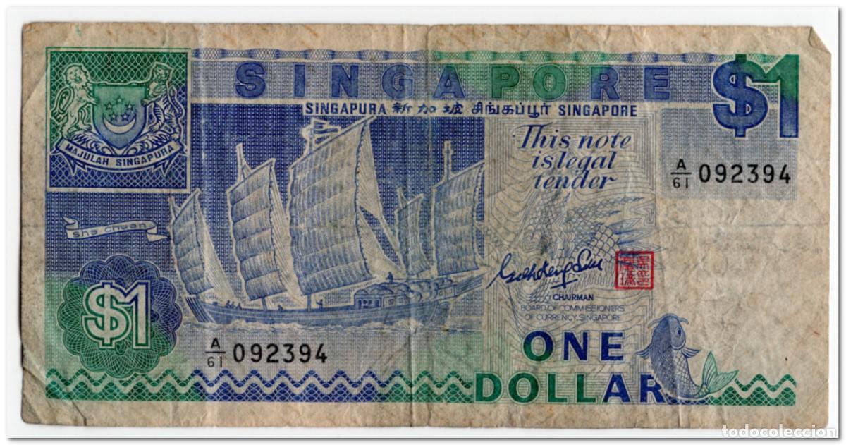 Billetes extranjeros: SINGAPORE,1 DOLLAR,1987,P.18,CIRCULADO