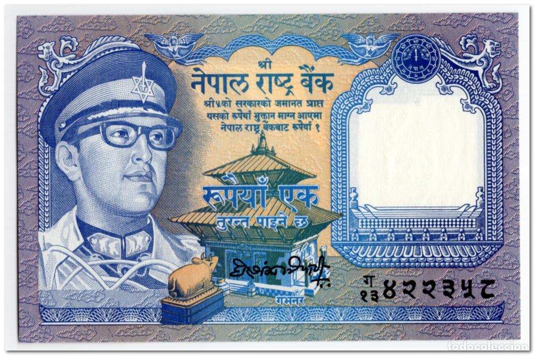 Billetes extranjeros: NEPAL,1 RUPEE,1974,P.22,UNC