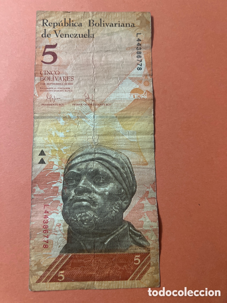 Billetes extranjeros: A40. Venezuela - 5 Bol&iacute;vares