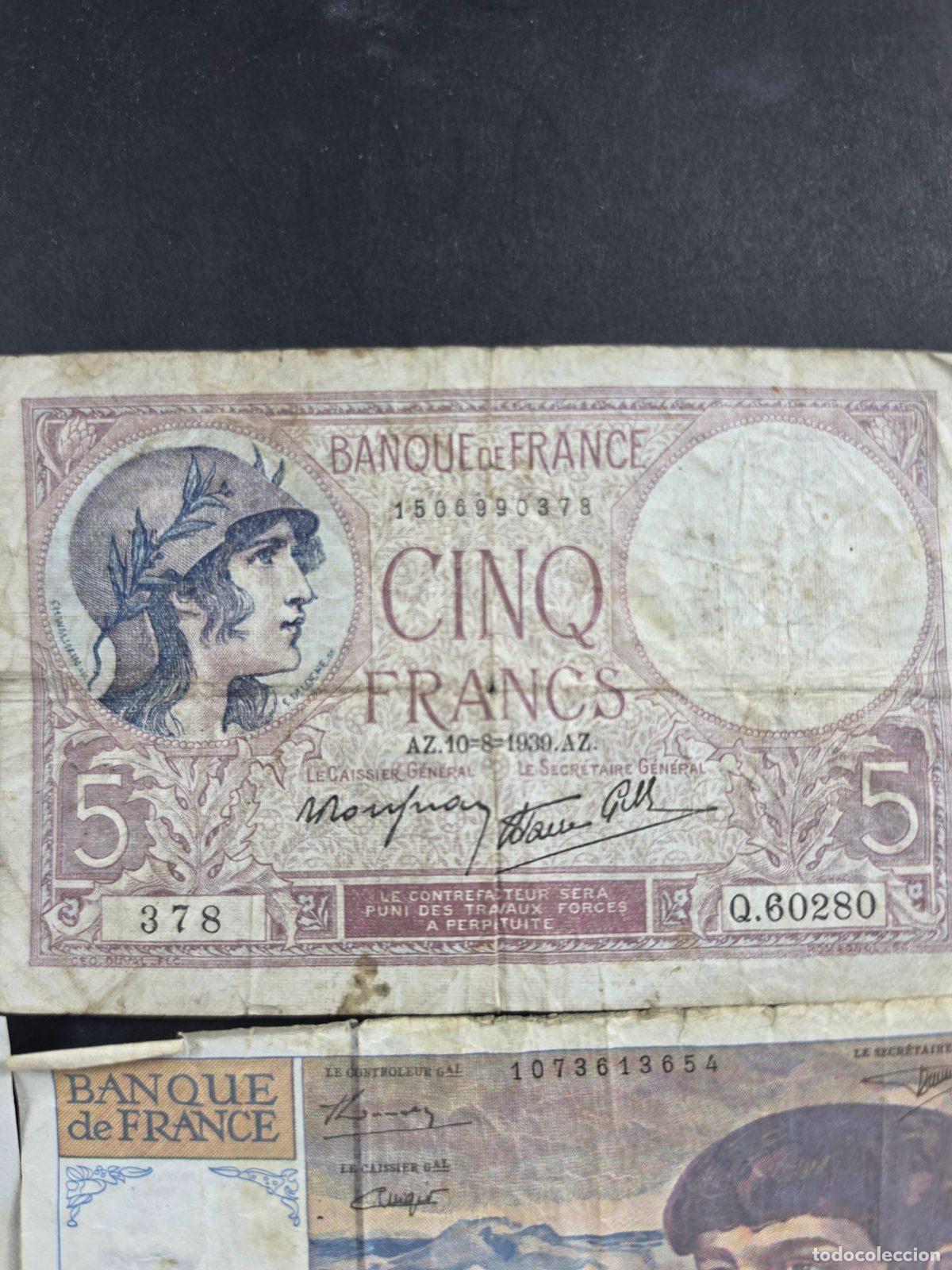 Billetes extranjeros: Lote de billetes franceses - Foto 5