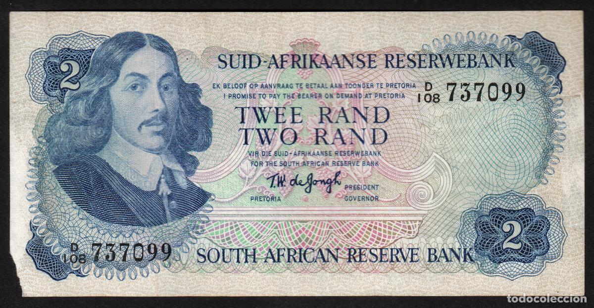 Billetes extranjeros: SUDAFRICA (Africa del Sur). 2 rand (1974). Pick 117 a.