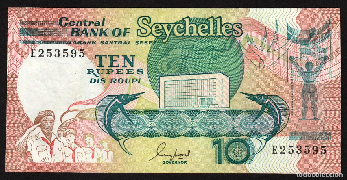 Billetes extranjeros: SEYCHELLES. 10 rupees (1989). Pick 32.